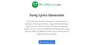 Top 10 Lyric Generators In 2024