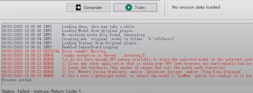 錯誤を提示するコード