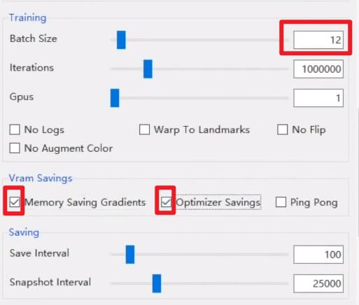 パラメータを控えめに