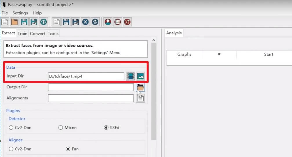 抽出のインプット１
