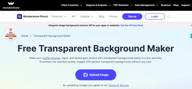 Wondershare transparent background maker