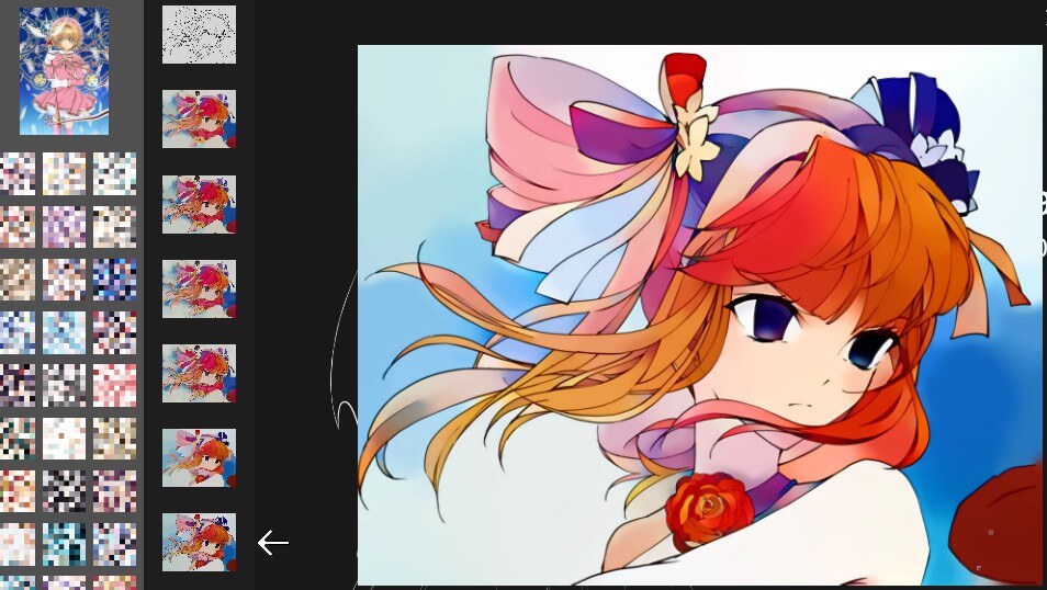 Style2paints 他の画像の色合いを導入1