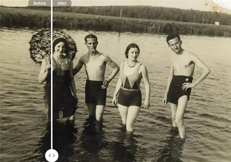 an old photo restored by myheritage photo enhancer