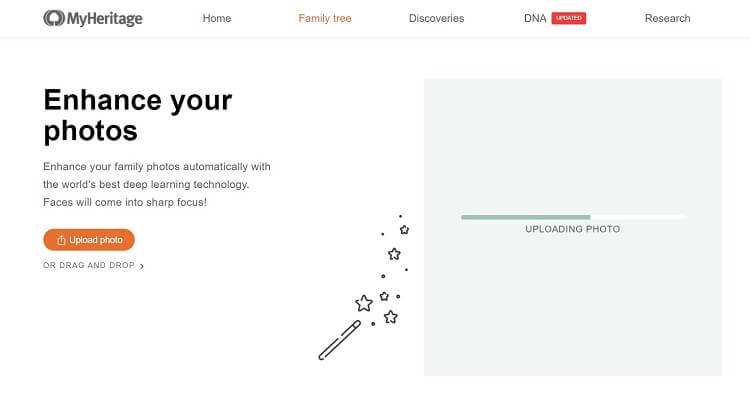 upload a photo to myheritage