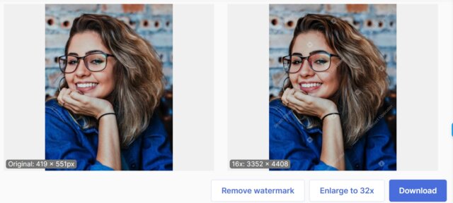 Befor and after effect of icons8 image upscaler