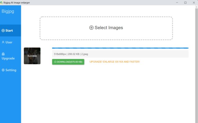 Bigjpg image upscaling software