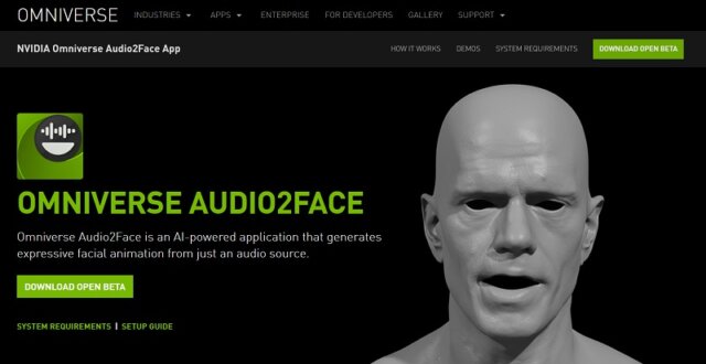 Audio2face Animation Software