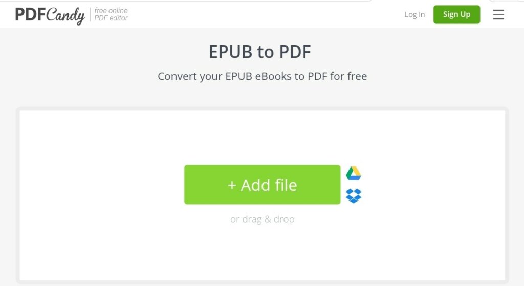 convert PDF to EPUB with PDF Candy