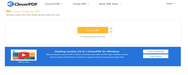 mobi to pdf_cleverpdf