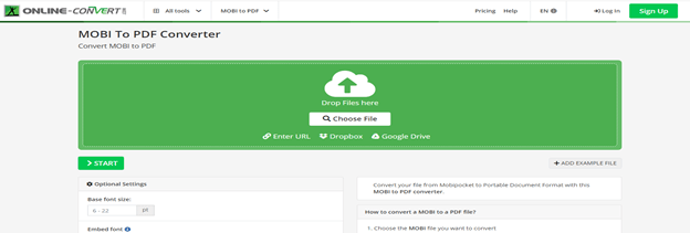 mobi to pdf_online convert