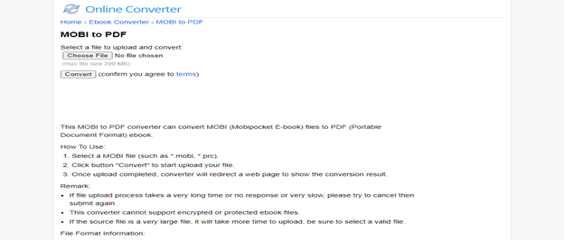 mobi to pdf_online converter
