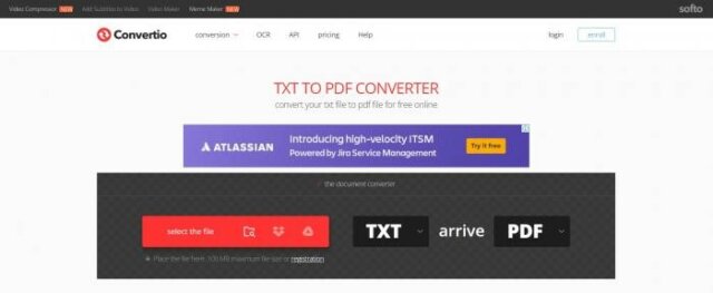 convert PXT to PDF with Convertio