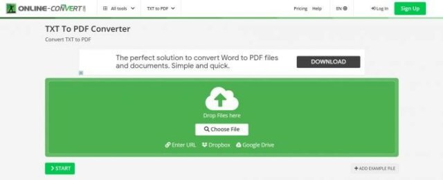 convert PXT to PDF with online converter