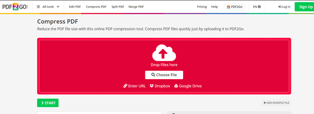 pdf compressor_pdf2go