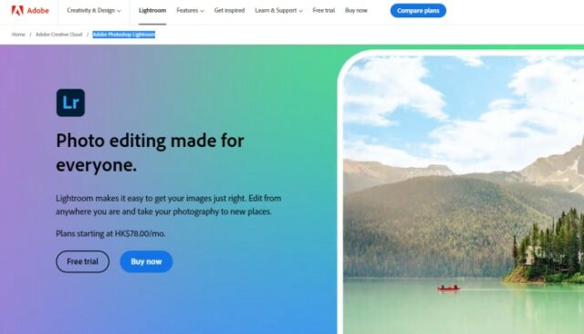 Adobe lightroom