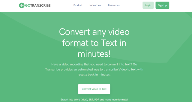 video to text_gotranscribe