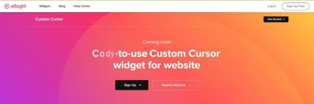 custom cursor_ Elfsight Custom Cursor