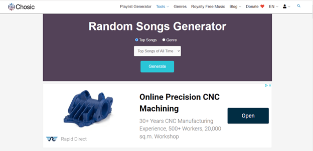 random song generator_Chosic
