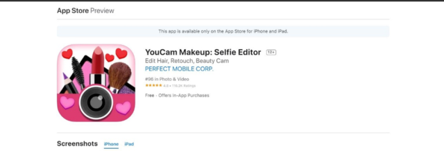 YouCam Makeup Selfie Editor