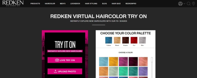 redken virtual hair color try on