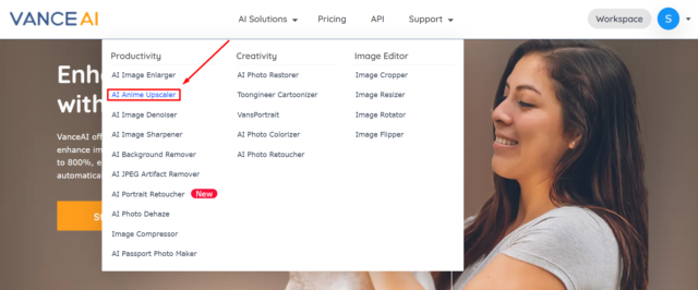 VanceAI Anime Upscaler-Log in