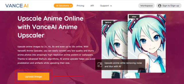 VanceAI Anime Upscaler-upload imge