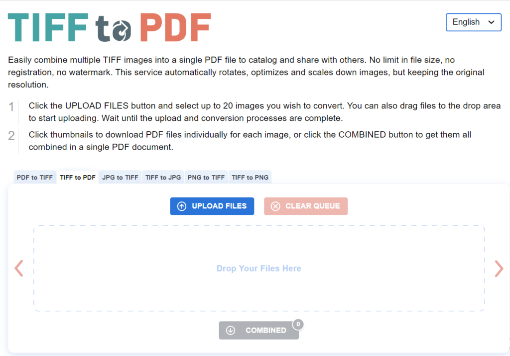 how to make a tiff file into a pdf