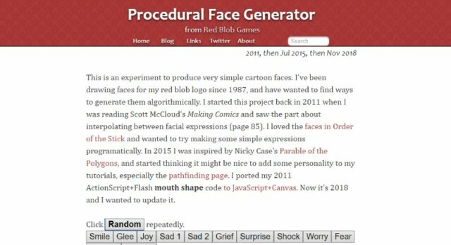 Procedural Face Generator