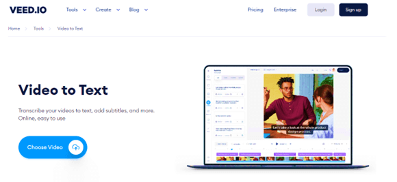 Step 1: Open your browser and search for VEED.IO