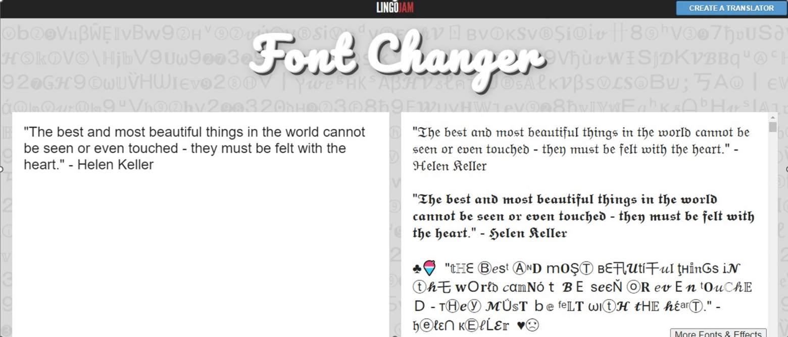 Top 10 Font Changers Online Just Copy and Paste