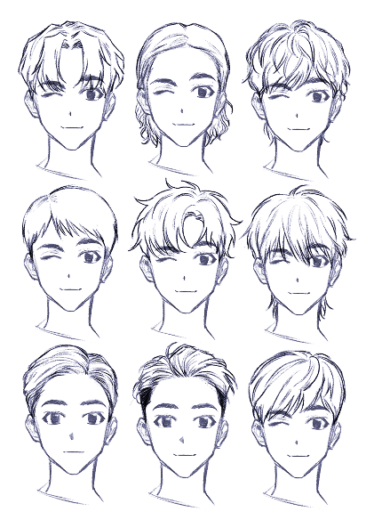 How to Draw Anime Male Hair Step by Step  Easy Step by Step Tutorial