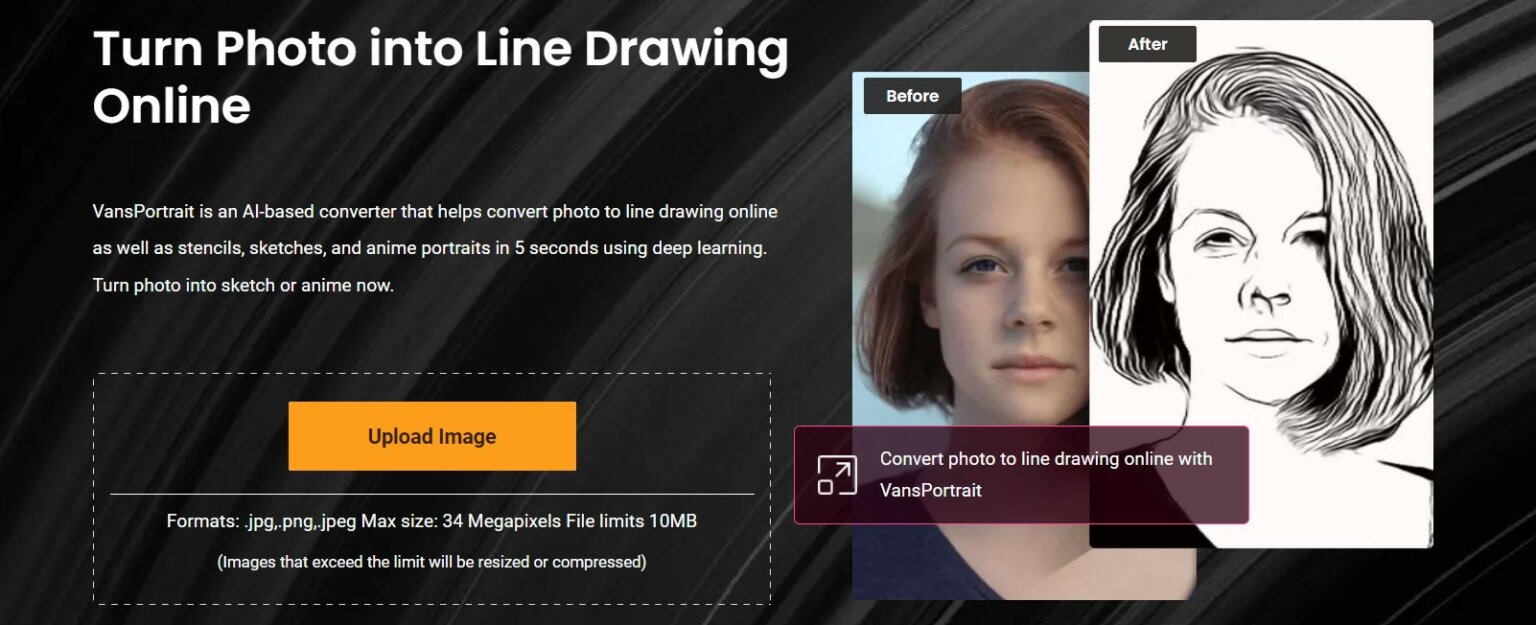 How To Use Vansportrait To Create Portrait Line Drawing 9097