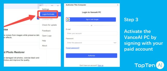 how to use vanceai pc review step 3