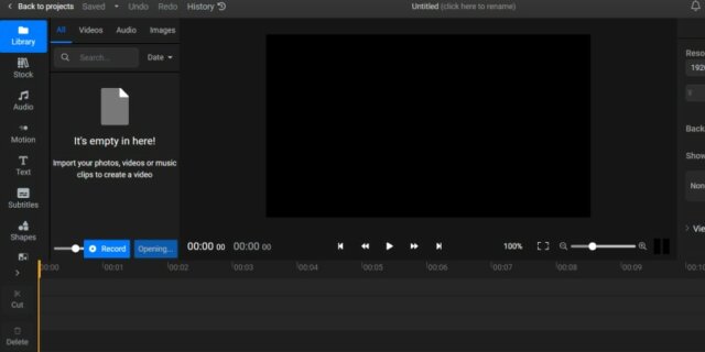 Flixier interface