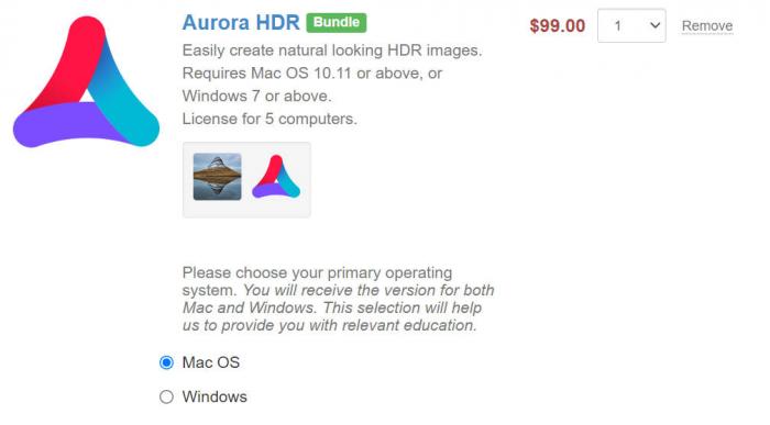 Aurora HDR pricing